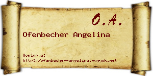 Ofenbecher Angelina névjegykártya
